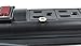 Weltron 6 Outlet Black Surge Protector Power Strip, Wall Mount, 750 Joules, Long 15 Foot Cord Cable