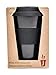 Joe Cup Reusable Coffee Cup for Travel To Go 16oz | Takeaway Bamboo Mug with Lid & Spill Stopper | Plastic & BPA Free | Dishwasher Safe Portable Eco Cup | Organic Bamboo Fiber | Black, 16 oz
