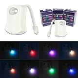 HeyMate Motion Activated Toilet Night light 8 Changing Color LED Toilet Bowl Light