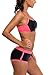 CharmLeaks Women's Two Piece Swimsuit Sport Bra Swimwear Workout Bikini Set