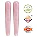 MIMOSA Rose Quartz Wand Set of 2, GIA Certified, 110mm