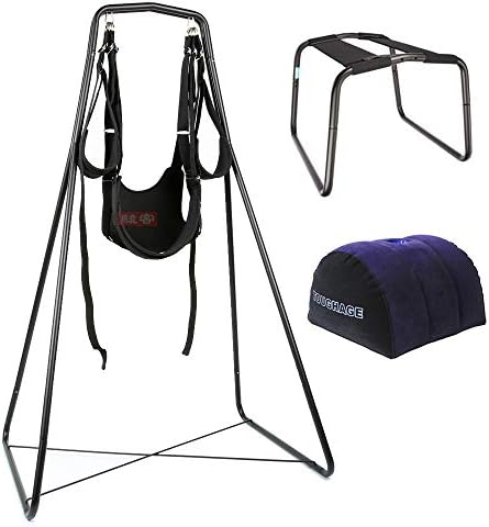Hanging Door Swing Set for More Positions Yoga Swing for Couple Support (Include inflatable position pillow and chair)