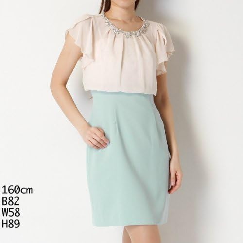 Amazon アプワイザー リッシェ Apuweiser Riche ワンピース シアーレースドッキングペンシルワンピース 33ミント ベージュ ミント 1 S ワンピース チュニック 通販