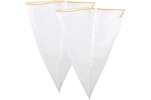 MayBee 2 Pcs Bee Honey Filter Bag, Ultra-Fine Food Grade Mesh Nylon Strainer with Adjustable Drawstring, Professional & Beginner Beekeeping Supplies，Reusable and Washable