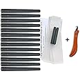 Tacki-Mac Arthritic Serrated Oversize (+3/32) Golf Grip Kit + Utility Hook Blade (13 Grips, Grip Tape, clamp, Grip Removal Hook Blade, Instructions)