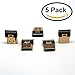 (5 Pack) HDMI Male Gold Plated 19 Pin Repair Plug Soldering Wire Type Connectors