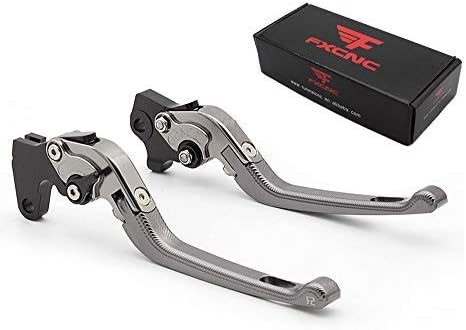 FXCNC Aluminum Adjustable 3D Folding Brake Clutch Levers Compatible with GSF600 BANDIT 1995-2004, GS500 1989-2008, GSF 600S BANDIT 1996-2003, GS500E 94-98, GS500F 2004-2009,GSF 250 Bandit All Years