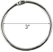 Clipco Book Rings Extra Large 3-Inch Nickel Plated (10-Pack)