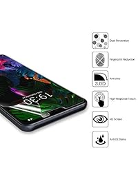 [3 Pack] L K Protector de pantalla para LG G8 ThinQ, [Full Coverage] [ -Spray] HD Efecto Anti-burbujas Flexible Film, Garantía de por vida de reemplazo
