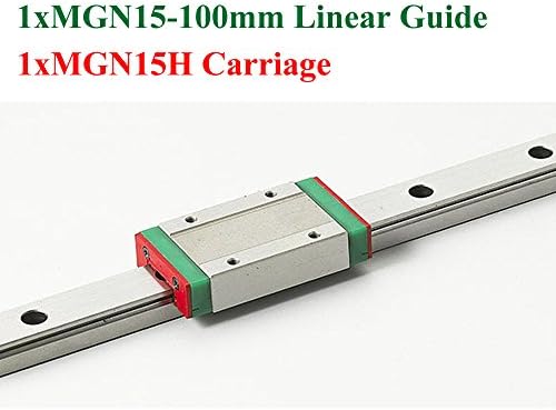 New MGN15 MR15 15mm Linear Rail Guide Steel Slide Length 100mm with Mini MGN15H Block Carriage CNC