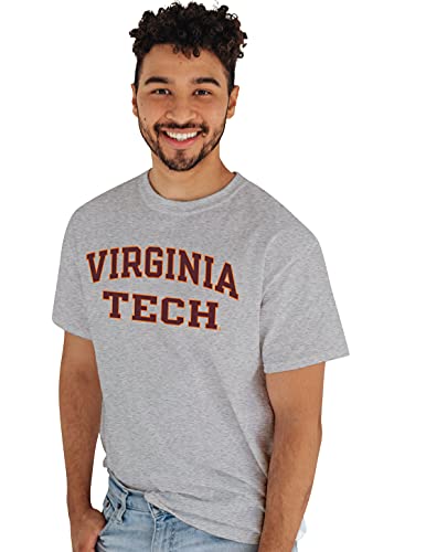 Blue 84 Men's Virginia Tech Hokies T-Shirt Arched Grey, Grey, Medium