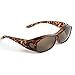 Over Glasses Sunglasses - Polarized Fitover Sunglasses with 100% UV Protection - By Pointed Designs- Style 1 (Leopard)