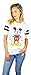 Disney Womens Mickey Mouse Varsity Football Tee Small Hugs White