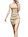 Allegra K Ladies V Neck Sleeveless Sheath Dress