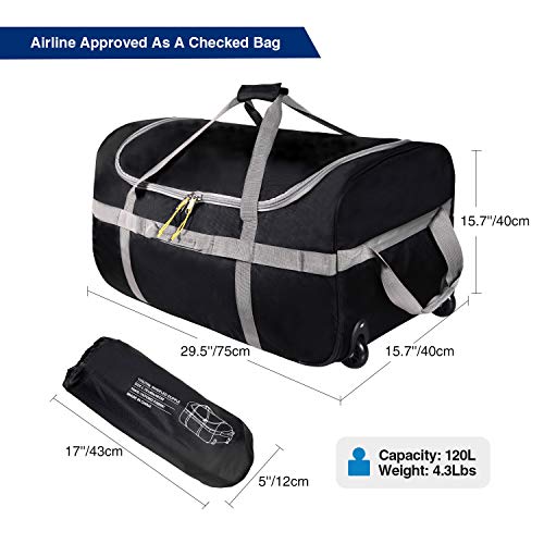 foldable duffle with wheels