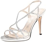 Caparros Women’s Zarielle Platform Sandal,Silver,11 M US, Shoes Direct