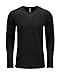 Next Level Men's Performance Blended Long Sleeve Jersey, Medium, Vintage Black