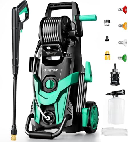 Pressure Washer, 4800 PSI 3.2 GPM Power Washer with 4 Quick Connect Nozzles/Foam Cannon, 23FT Inlet Hose & Filter, High Pressure Washer for Cars, Fences, Patio, Home, Blue