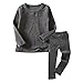 Little Kids Long Johns Thermal Underwear Set 2PC Crewneck Tops and Bottom Toddler Pajamas Warm Jammies,(1-7yrs)thumb 3