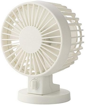 USB Desktop Fan, Double Blades Mini Portable Fan Super Mute Table Fan Personal Fan Laptop PC USB Cooler Small Fan Adjustable Angle (White)