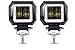 2PCS 3 inch 6500K 40W White Fog Light 10-80V DC Waterproof Square LED White Angel Eye Light Strip Off-Road Vehicle Boat Led Work Light Motorcycle Light Jeep ATV UTV SUV Boat Marine 4X4
