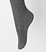 Women's Winter Cotton Cable Knit Sweater Footed Tights (S/M, Dark Gray)