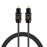 CableCreation Optical Digital Audio Cable,[5-PACK] 6FT Slim Fiber Optic Toslink Gold Plated Optical S/PDIF Cord for Home Theater, Sound Bar, TV, PS4, Xbox, VD/CD player,Game console& More,Black/OD:2.2