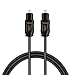 CableCreation Optical Digital Audio Cable,[5-Pack] 3FT Slim Fiber Optic Toslink Gold Plated Optical S/PDIF Cord for Home Theater, Sound Bar, TV, PS4, Xbox, VD/CD Player,Game Console& More,Black 1m primary