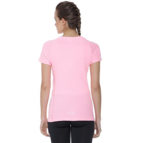 campus sutra solid women round neck pink sports jersey