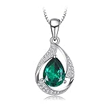 Jewelrypalace 2.5ct Nano Russian Simulated Emerald 925 Sterling Silver Pendant Necklace 18