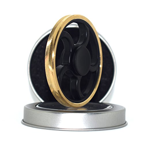 2017 NEWEST Anti-Anxiety 360 Spinner Helps Focusing Fidget Toy Premium Quality EDC Focus Toy for Kids & Adults - Best Stress Reducer Relieves ADHD Anxiety Spin up to 3.5 Minutes - Leomanor