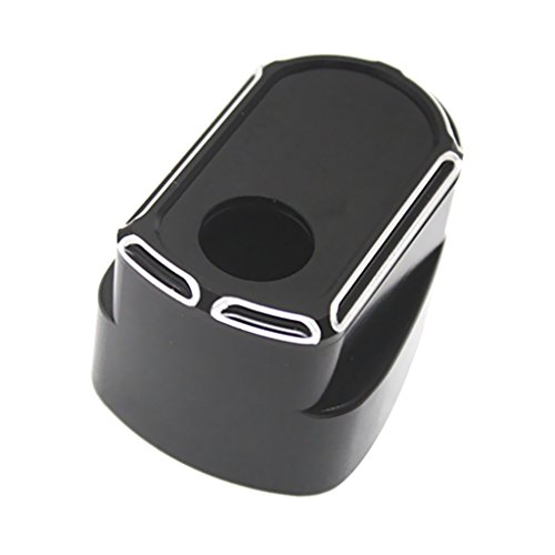 MagiDeal Black CNC Billet Aluminum Deep Cut Ignition Switch Cover for Harley Touring Glide Street 2014-2017