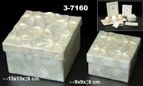 DONREGALOWEB Set de 2 Cajas cuadradas de nácar: Amazon.es: Hogar