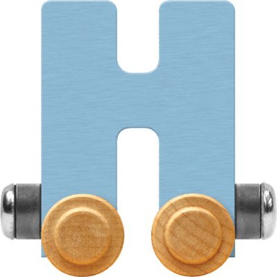 NameTrain Pastel Letter Car H - Made in USA (Blue)