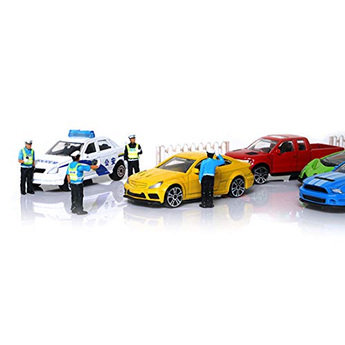 PARIO 4St. 1: 64 Minifiguren Polizei Eisenbahnzubehör Verkehrspolizei Menschen Modellbau Figuren Spur für… – Bild 3