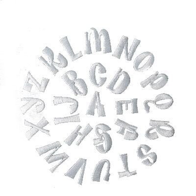 Yalulu 26er Englisch Alphabet Aufnäher Bügelbild Aufbügler Bügeleisen Iron on Patches Applikation Kleidung Buchstabe