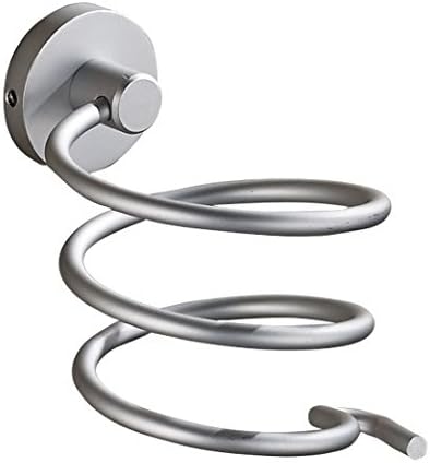 Hui Ma Aluminum Wall Mount Spring Style Hair Dryer Holder Rack Hair Drier Storage Organizer, Hair Blower Hol