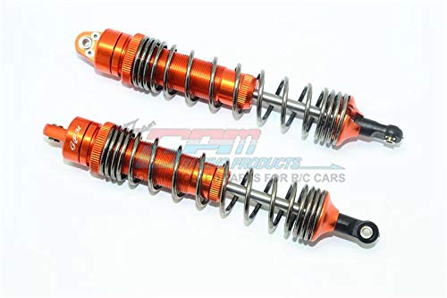 GPM Traxxas Unlimited Desert Racer 4X4 (#85076-4) Upgrade Parts Aluminum Front Spring Dampers (135mm) - 2Pc Set Orange