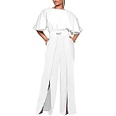 knowfashionstyle Elegant Jumpsuit For Women Dressy Casual Plus Size Wide Leg Pants Formal Jumpsuit Party One Piece Outfits