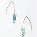 Threader Drop Earring Arrow Dangle Hoops Retro Unique Ear Crawler Earrings Climber Long Ear Line Jewelry Green Tone