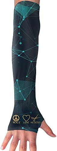 Peace Love Hair Dresser Unisex Protection Hand Cover Arm Sleeves Cool Cover Sun For Outdoor Activities 1 Pair