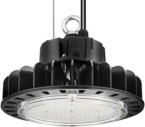 Roll over image to zoom in ETL Certified LED High Bay UFO Light, Replacement for 400W HID/Hps, 5000K Daylight White, LED Warehouse Lighting with 45 inch Cord (100 Watts 1 Pack)