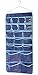 MISSLO Hanging Closet Dual-sided Organizer Bra Underwear Socks Jewelry Storage 42 Pockets, Blue