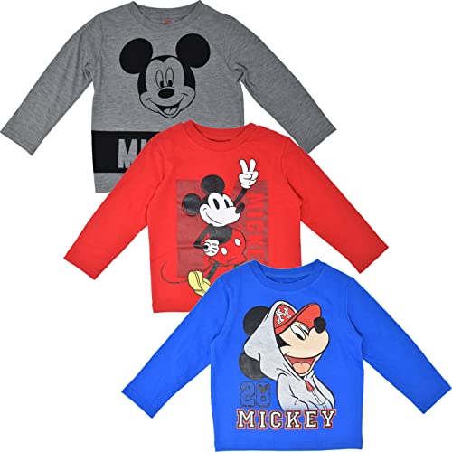Disney Mickey Mouse 3 Pack T-Shirts Toddler to Big Kid