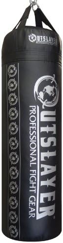 Outslayer Punching Bag Filled Heavy Bag Made in USA Black Color Boxing and MMA Punch Bag