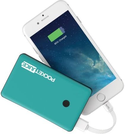 Tzumi Pocket Juice External Battery Pack (Teal) 4000 mAh 2.1A Output Portable Power Bank Solo USB Charger- Compatible with iPhones, Samsung Galaxys, Androids, Tablets and other Mobile Devices