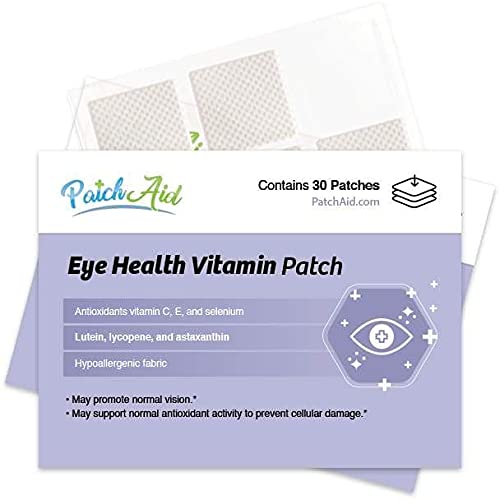 Patch Aid Eye Health - 30 Daily Topical Patches. 100% Natural & Vegan. Allergy & Filler Free. High Absorption and More bioavailable. Suitable for Sensitive stomachs & bariatric.