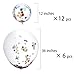 Miki Sin 6 Pcs 36 Inches Confetti Balloons + 12 Pcs 12 Inches Clear Confetti Balloons with 50 g Multicolor Confetti for Wedding or Party Decorations
