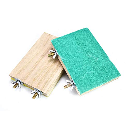 Vumdua 4 Pcs Bird Perch Stand Toy, Wood Parrot Perch Stand Platform Paw Grinding Stick, Bird Cage Accessories Exercise Toys for Cockatiels Budgies Parakeet