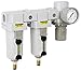 PneumaticPlus SAU4030M-N06DG-MEP Three Stage Air Drying System - Air Particulate Filter, 0.3 Micron Coalescing Filter & Air Pressure Regulator Modular Combo 3/4